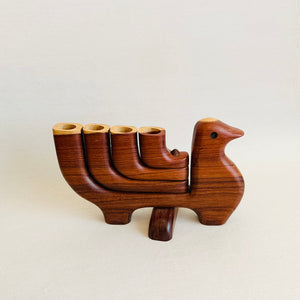 Danish Wood Bird Candle Holder