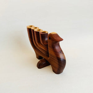 Danish Wood Bird Candle Holder