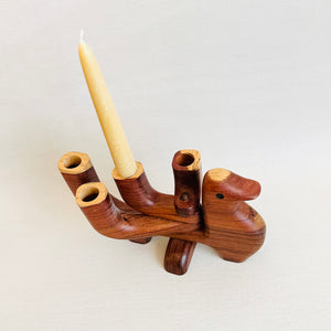 Danish Wood Bird Candle Holder