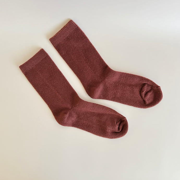 Cashmere Wool Socks - Crushed Berry