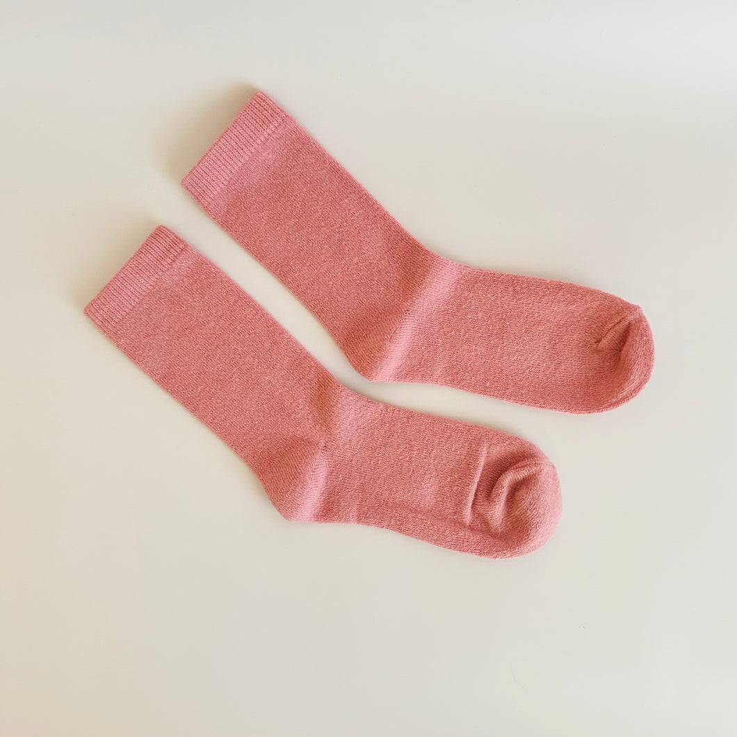 Cashmere Wool Socks - Blush Pink