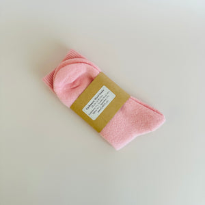 Cashmere Wool Socks - Baby Pink