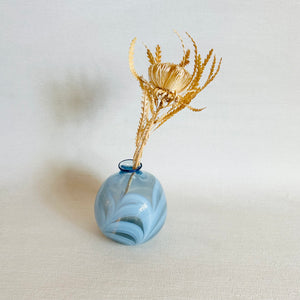 Handblown Small Blue Vase