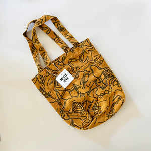 Petite Tote Stream - Warm Grey - Deep Gold