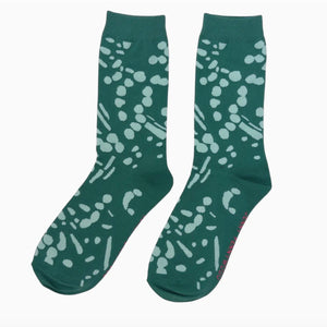 Crew Socks - Drape in Cactus and Mint