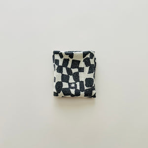 Silk Gauze Bandana - Checks/Faded Black