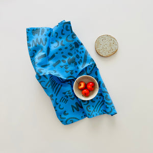 Napkins - Set of 2 - Dashes/Charcoal/Electric Blue