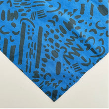 Napkins - Set of 2 - Dashes/Charcoal/Electric Blue