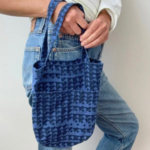 Petite Tote - Triangle/Indigo - Ink