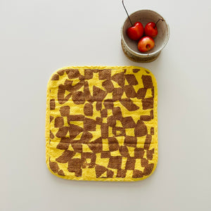 Potholder - Checks Amber/Sun