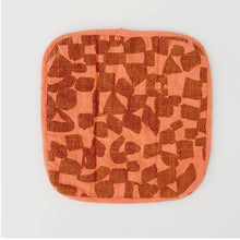 Potholder Checks - Electric Hot Coral