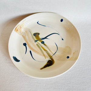 Large Rimmed Dish with Modern Design