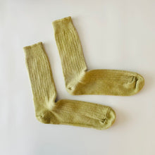 Naturally Dyed Wool-Angora Socks