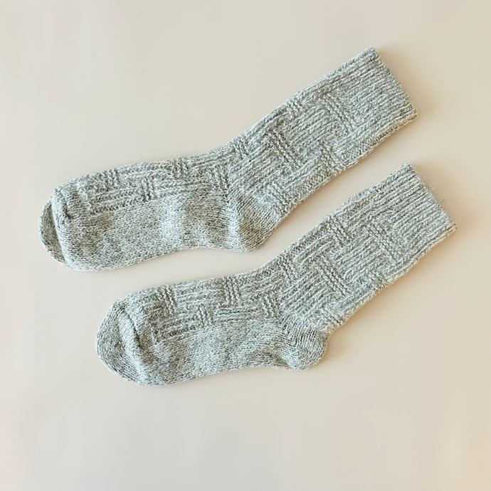 Veronica Wool Socks (Light Grey)