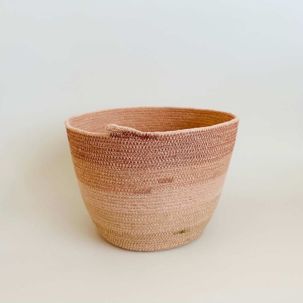 Terracotta Rope Bucket Basket - Medium