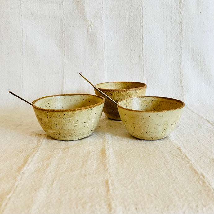 Salt Bowl with Brass Spoon